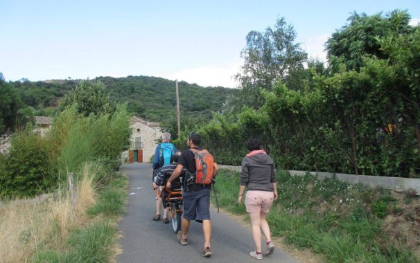 En Joëlette, vers le hameau de Fouilho